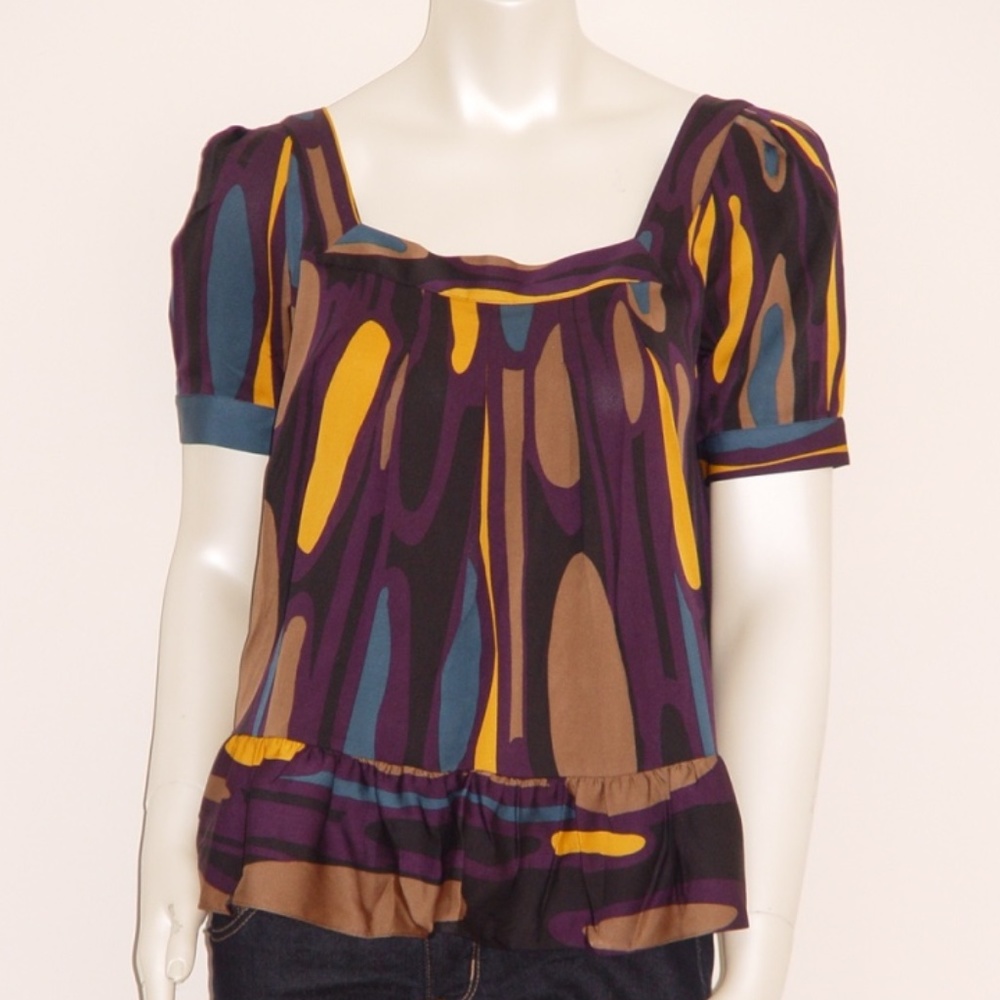 DvF EDITH TRAVELER PATCH BLACK TOP - sizes 2, 4, 6